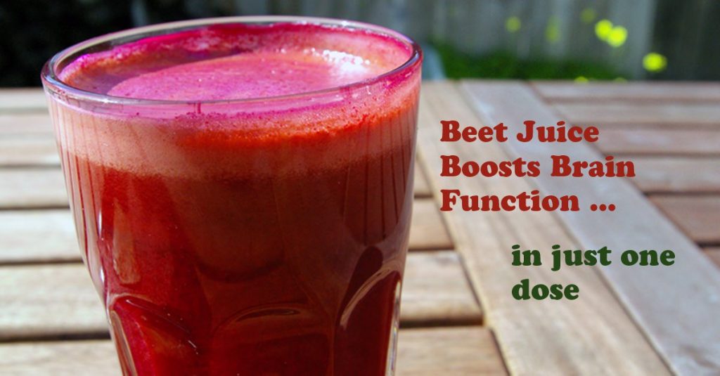 Beet juice boosts cognitive function