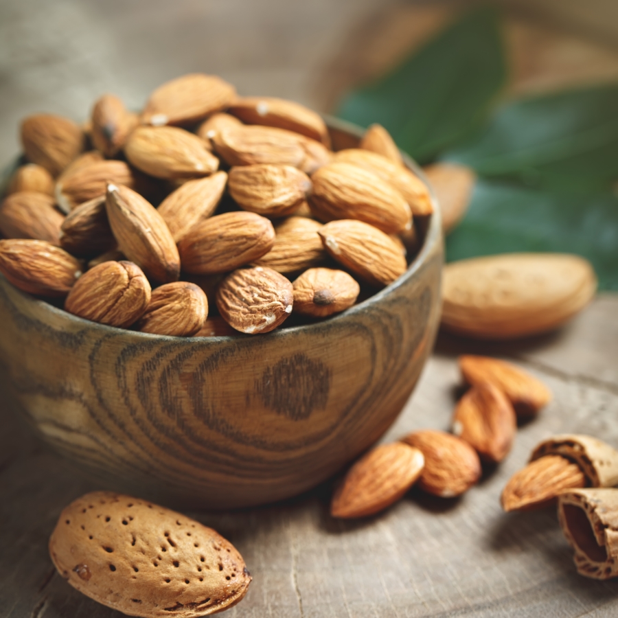 Almonds in a bowl