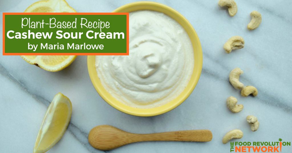 Plant-based recipe for cashew sour cream