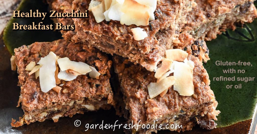 Plate of Zucchini Breakfast Bars