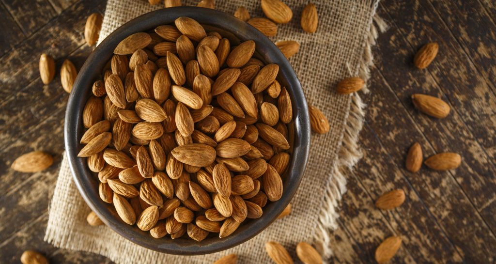 Almonds in a bowl
