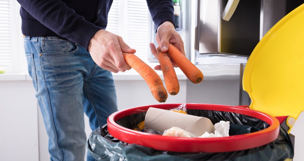 Throwing away food