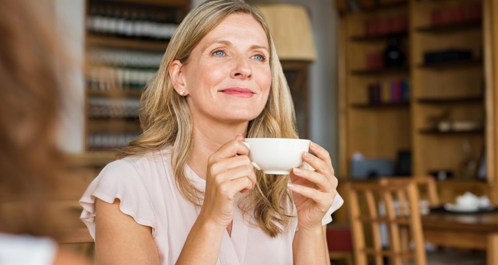 woman drinking tea