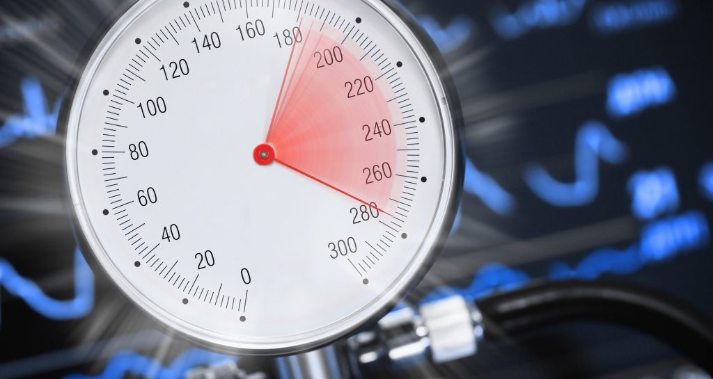 high blood pressure gauge