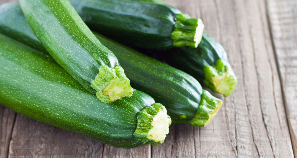 zucchini on a table