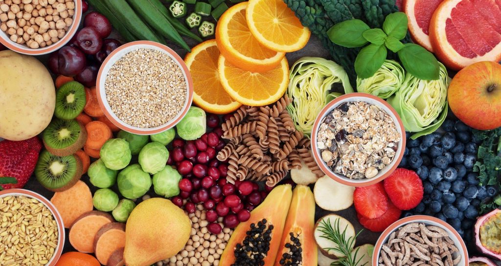 variety of healthy foods