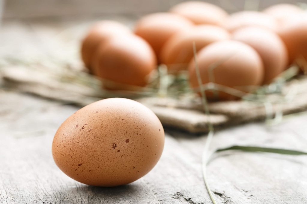 Eggs on a table